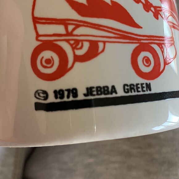 Vintage 1979 Jebba Green Le Bowling Coffee tea mug Made in England - Picture 2 of 6